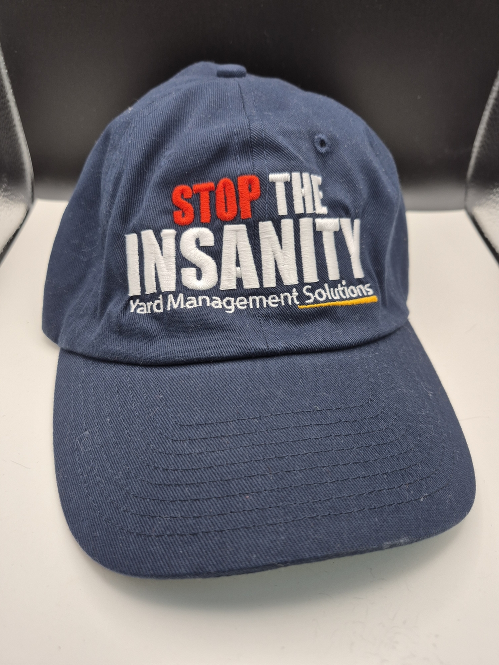 Stop The Insanity Navy Embroidered Baseball Cap